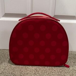 NEW Estee Lauder Red Polka Dot Cosmetic Case